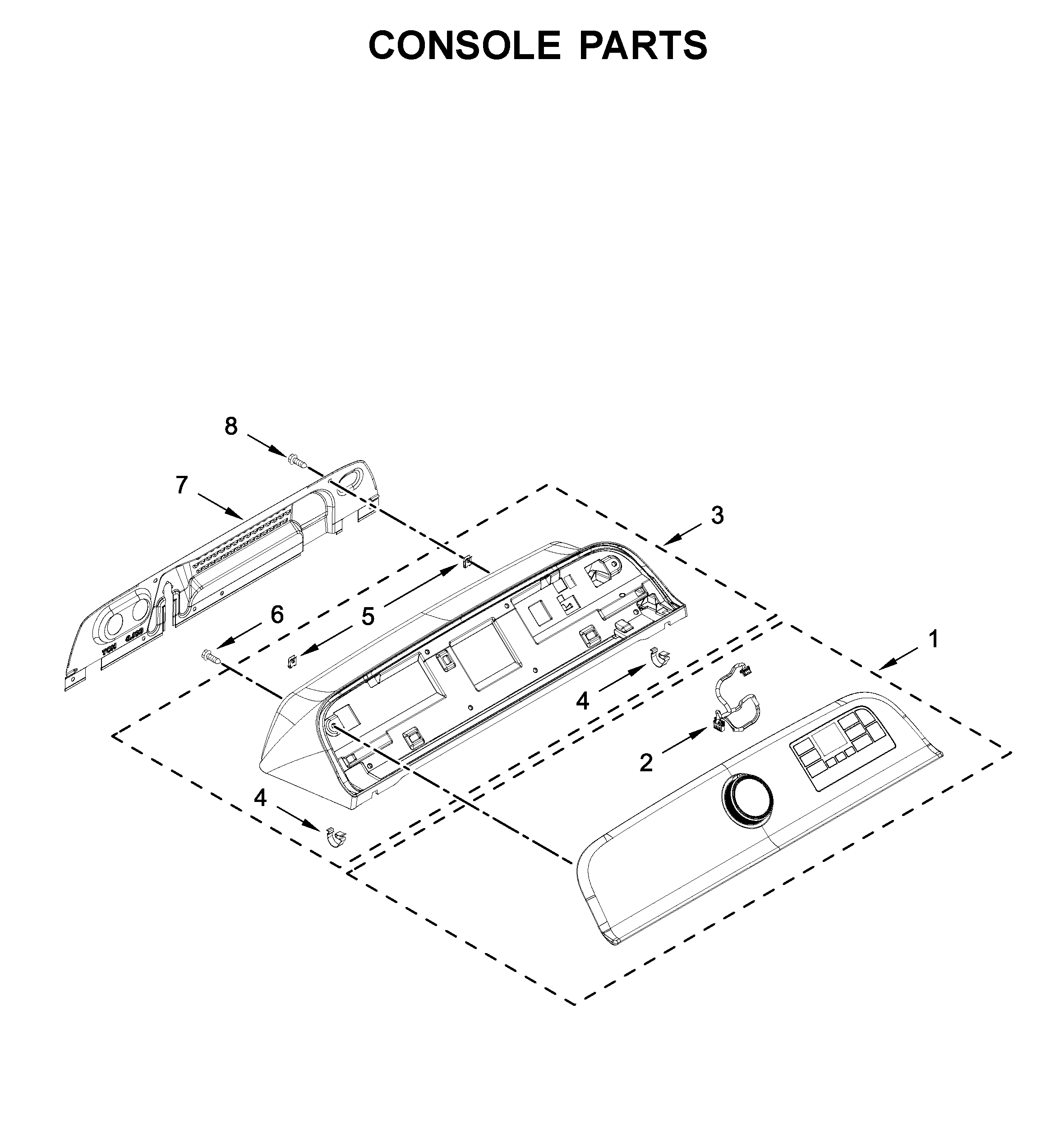 Maytag MVW8230HC0 console parts diagram