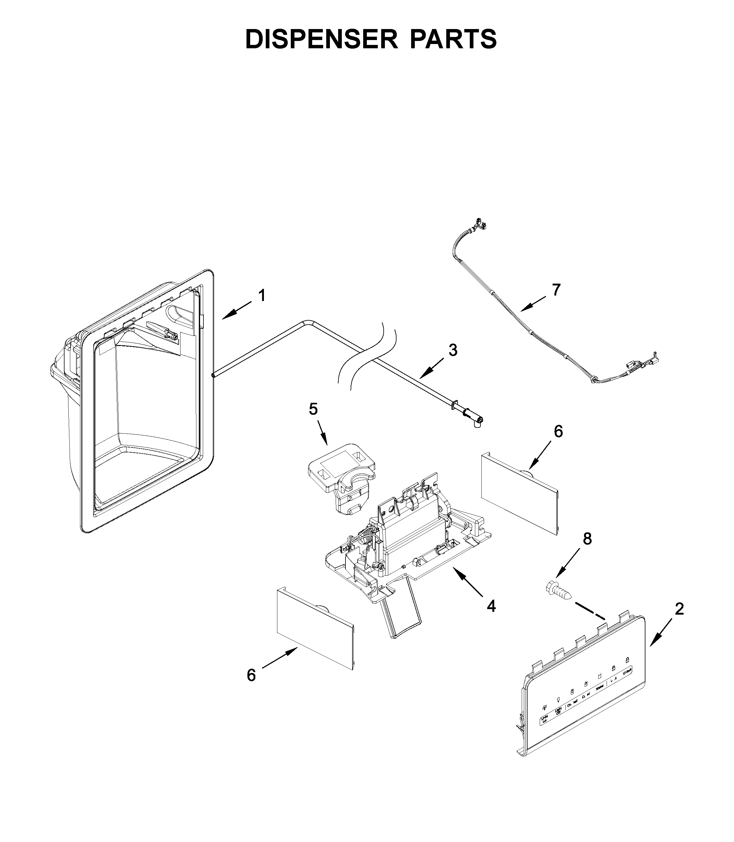 Amana ASI2175GRS04 dispenser parts diagram