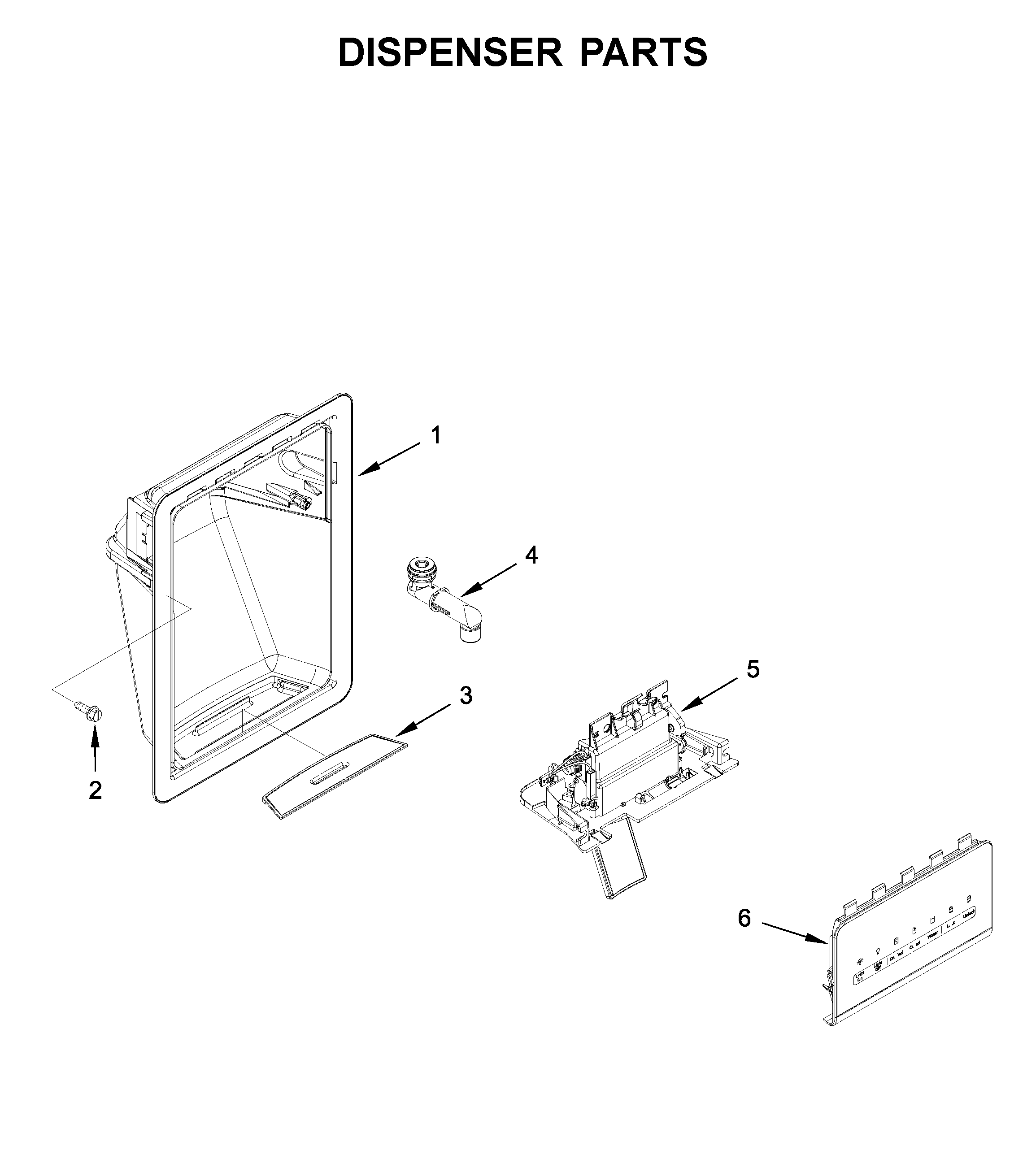 Ikea ISF25D2XBM01 dispenser parts diagram