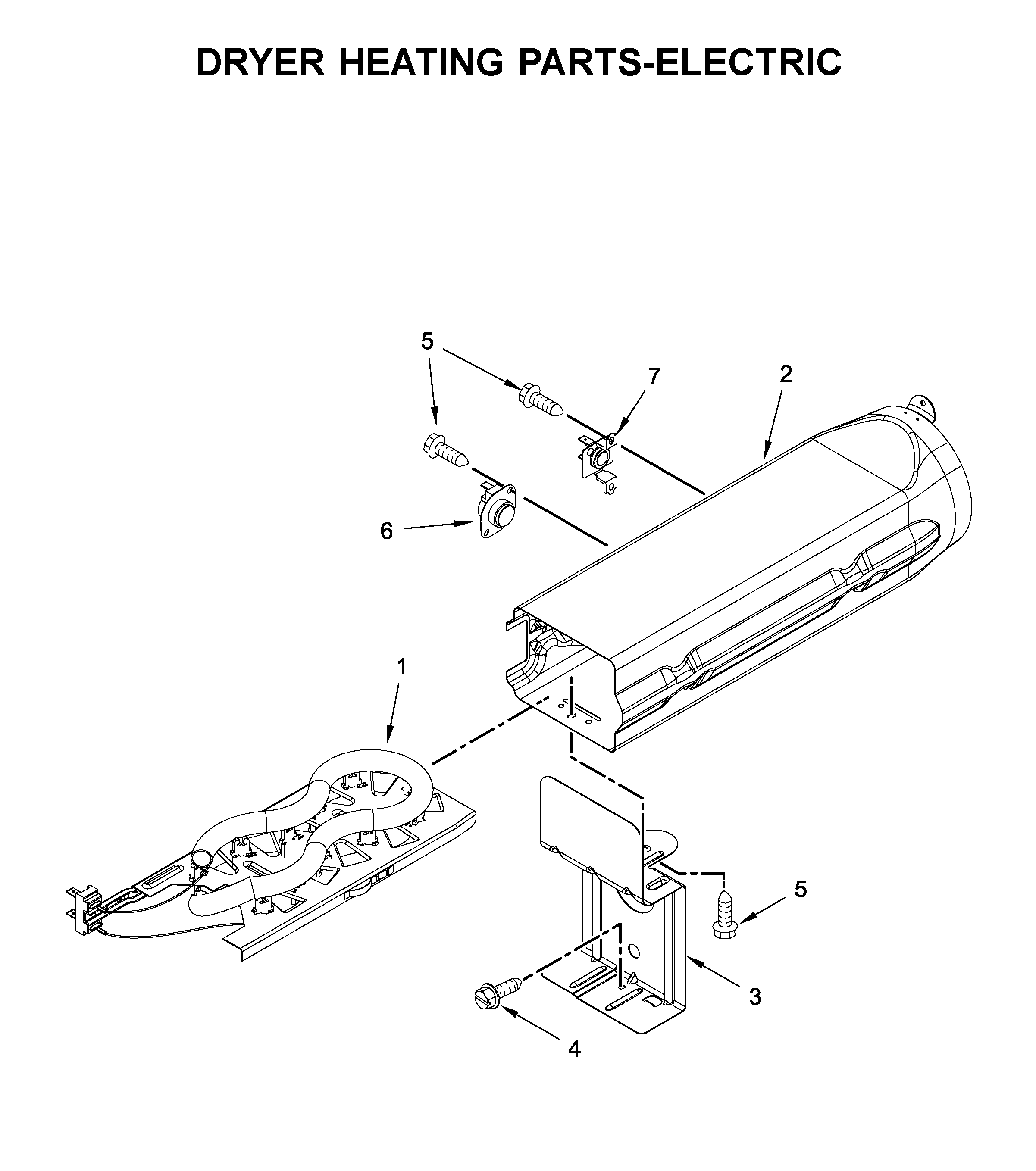 Whirlpool WED8120HW0 dryer heating parts-electric diagram
