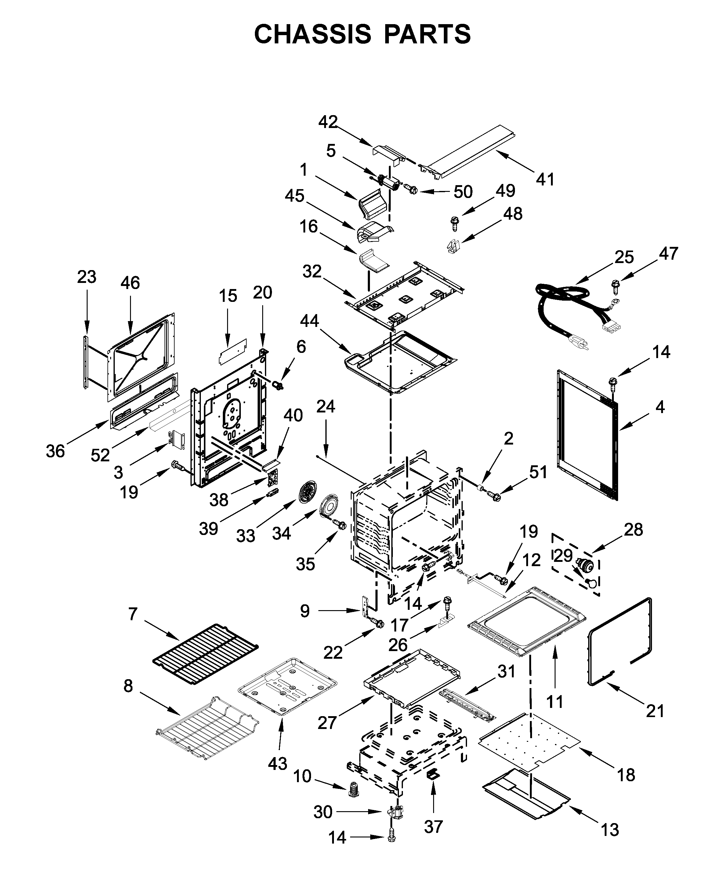 Whirlpool WEG745H0FS1 chassis parts diagram