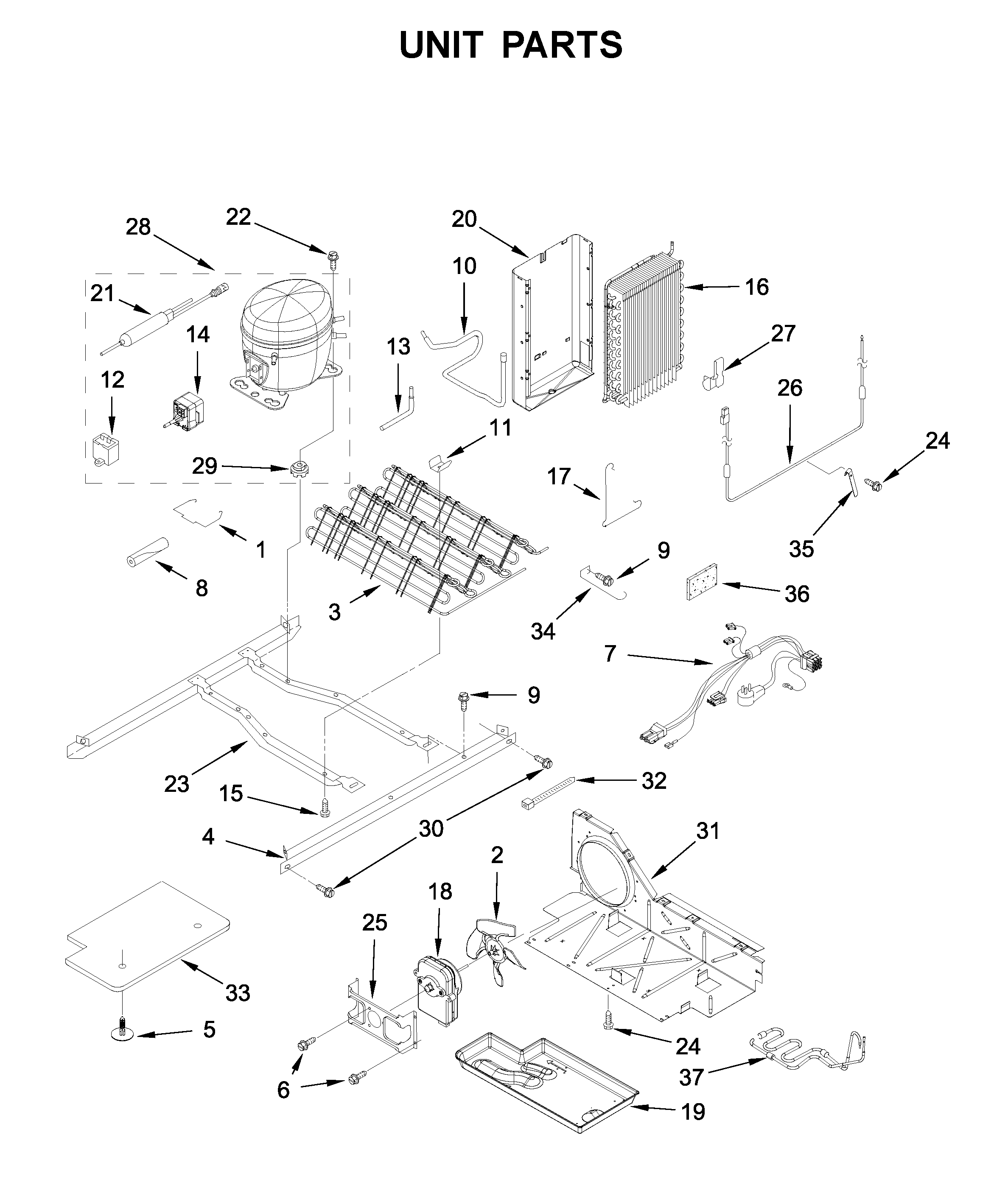 Whirlpool WRS312SNHB02 unit parts diagram