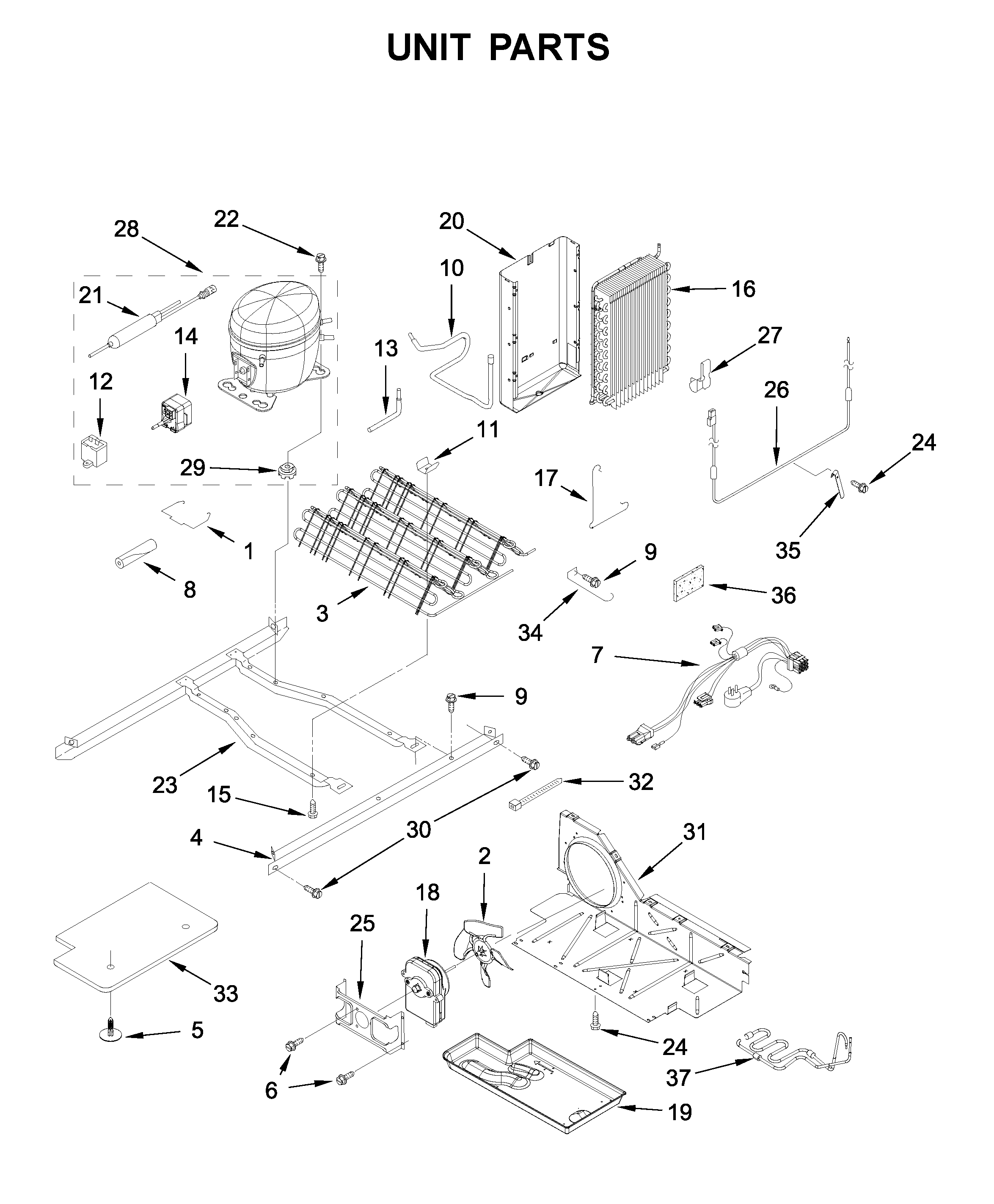 Whirlpool WRS312SNHM03 unit parts diagram