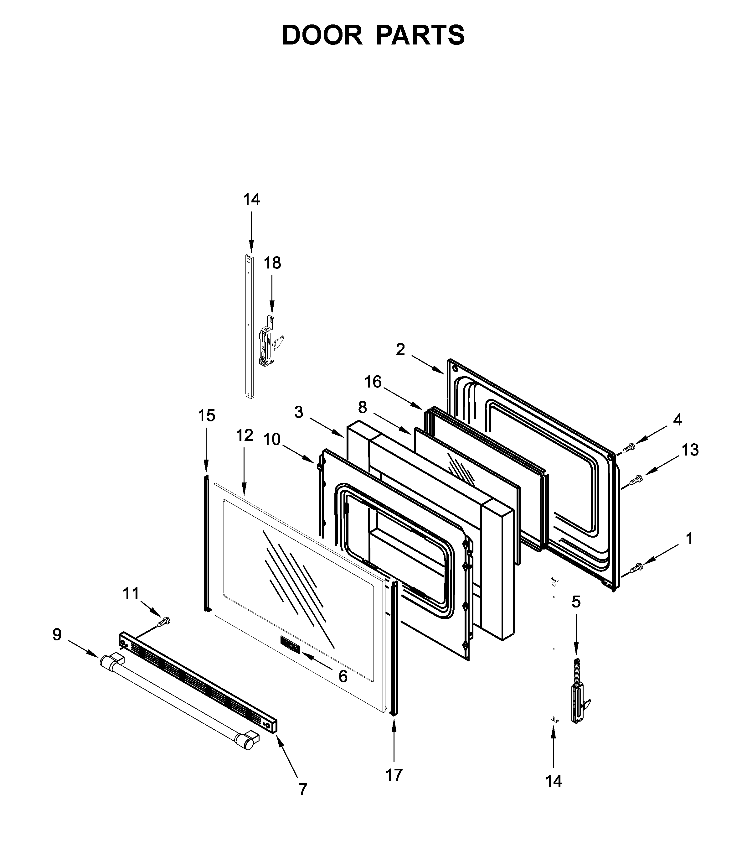 Maytag MGR6600FZ2 door parts diagram