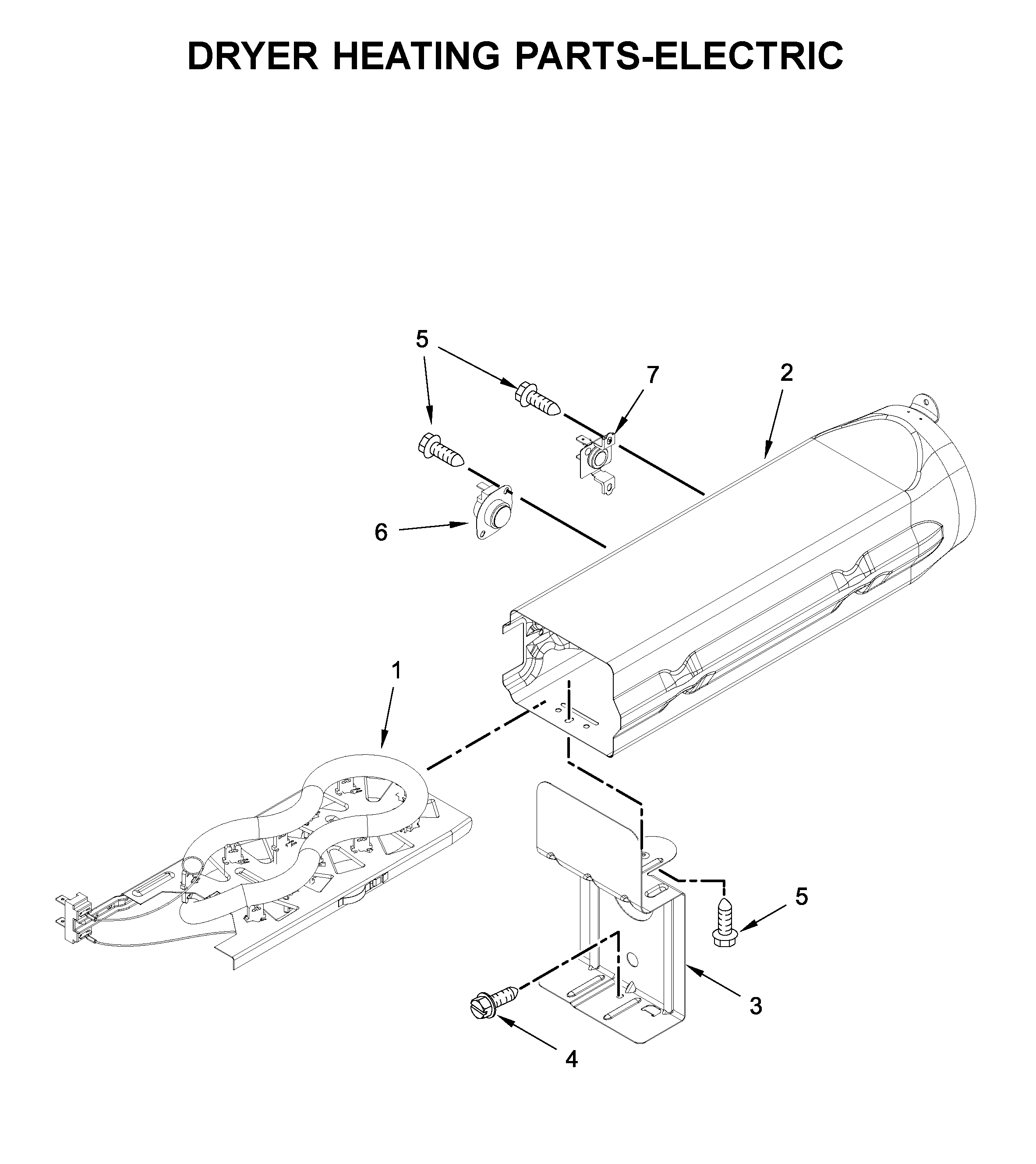 Maytag MED6230HW1 dryer heating parts-electric diagram