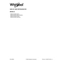 Whirlpool WRS321SDHZ05 cover sheet diagram