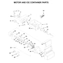 Whirlpool WRS321SDHZ05 motor and ice container parts diagram