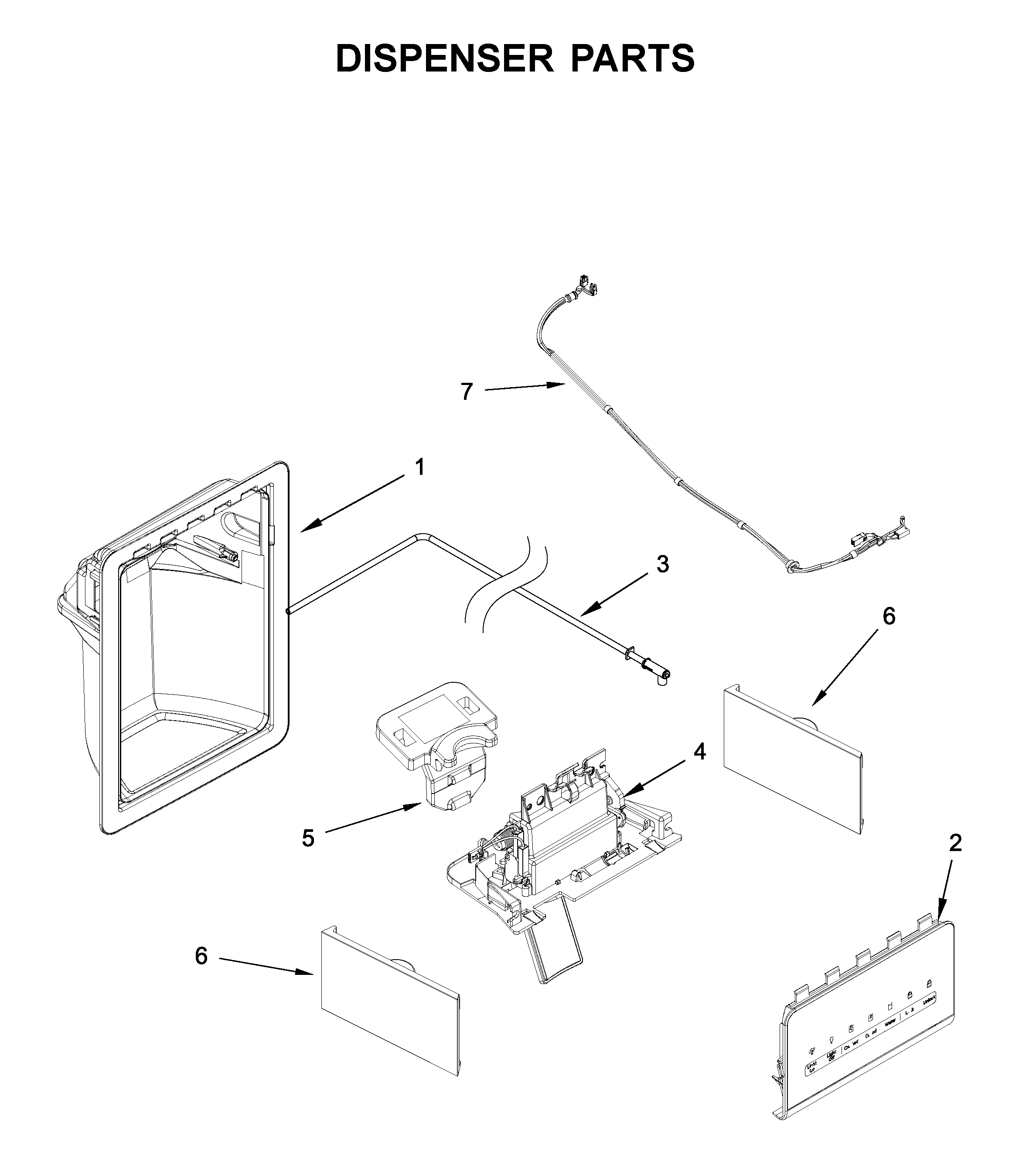 Whirlpool WRS321SDHB05 dispenser parts diagram