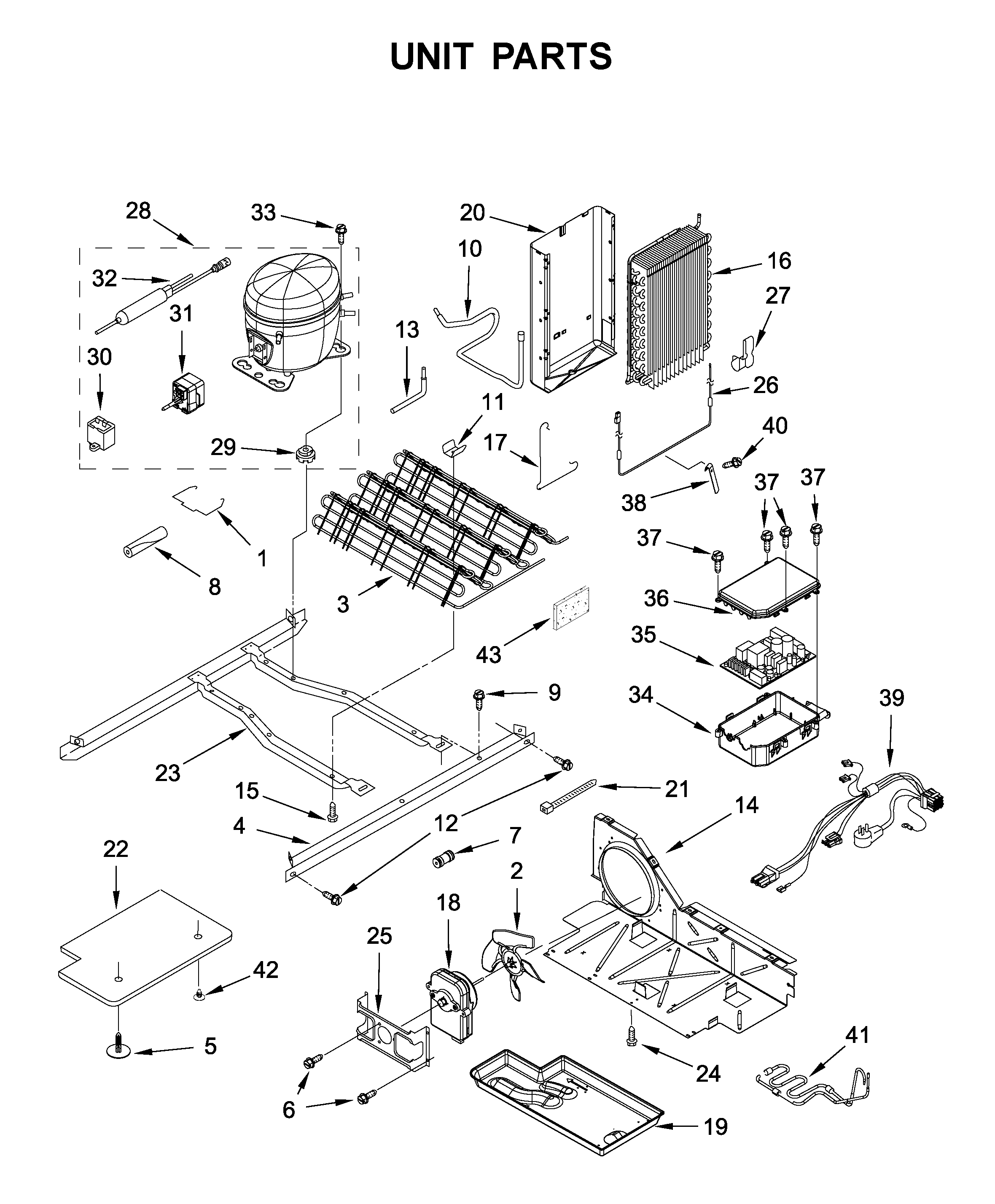 Whirlpool WRS321SDHB05 unit parts diagram