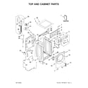 Whirlpool WFW5620HW2 top and cabinet parts diagram