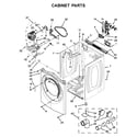 Whirlpool WED71HEDW0 cabinet parts diagram