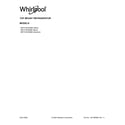 Whirlpool WRT318FZDB06 cover sheet diagram