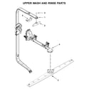 KitchenAid KDTE234GPS1 upper wash and rinse parts diagram