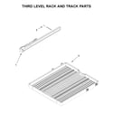KitchenAid KDTE234GPS1 third level rack and track parts diagram