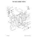 Amana NFW5800HW0 top and cabinet parts diagram