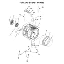 Amana NFW5800HW0 tub and basket parts diagram