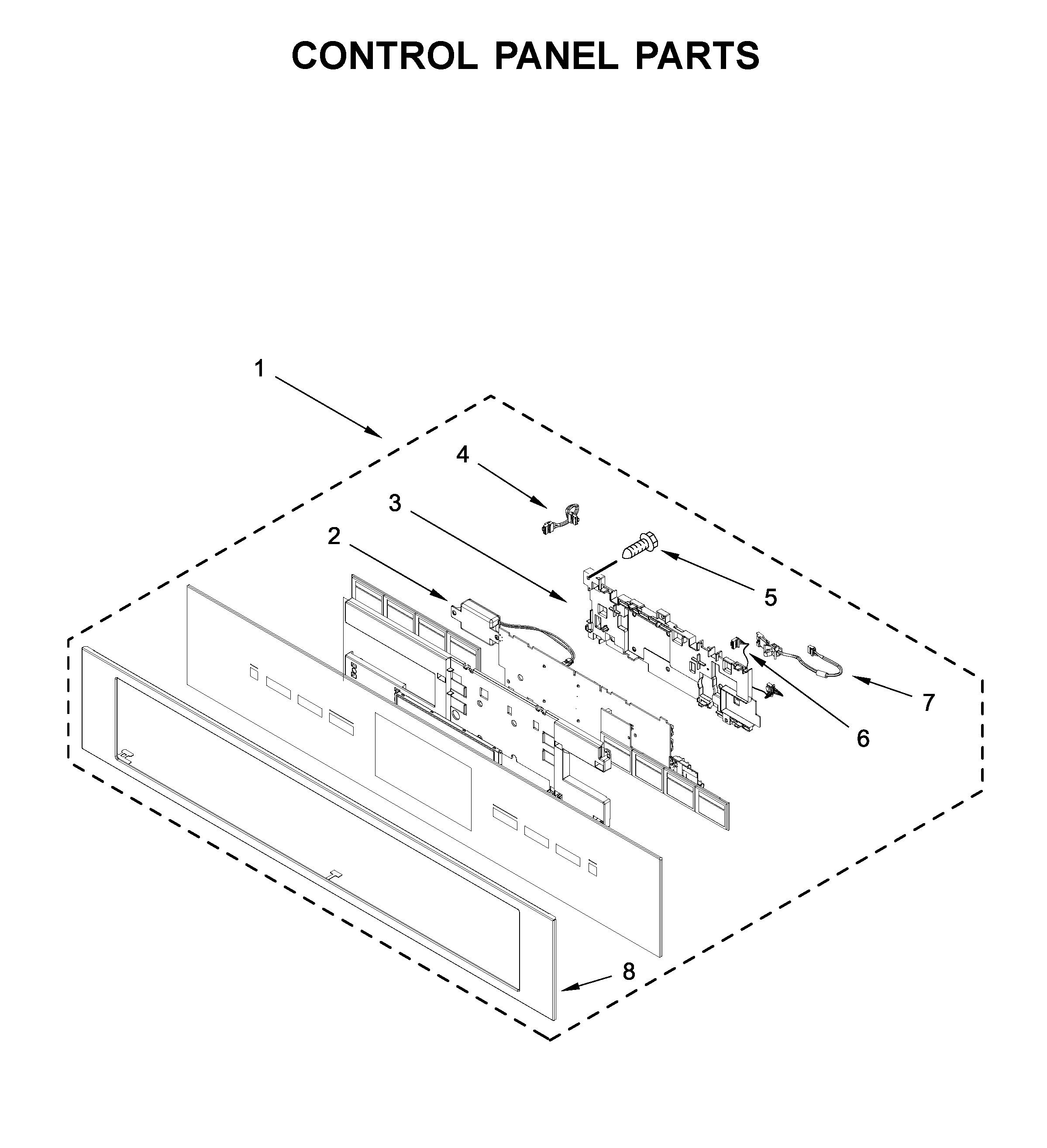 Jenn-Air JMC2427IL03 control panel parts diagram