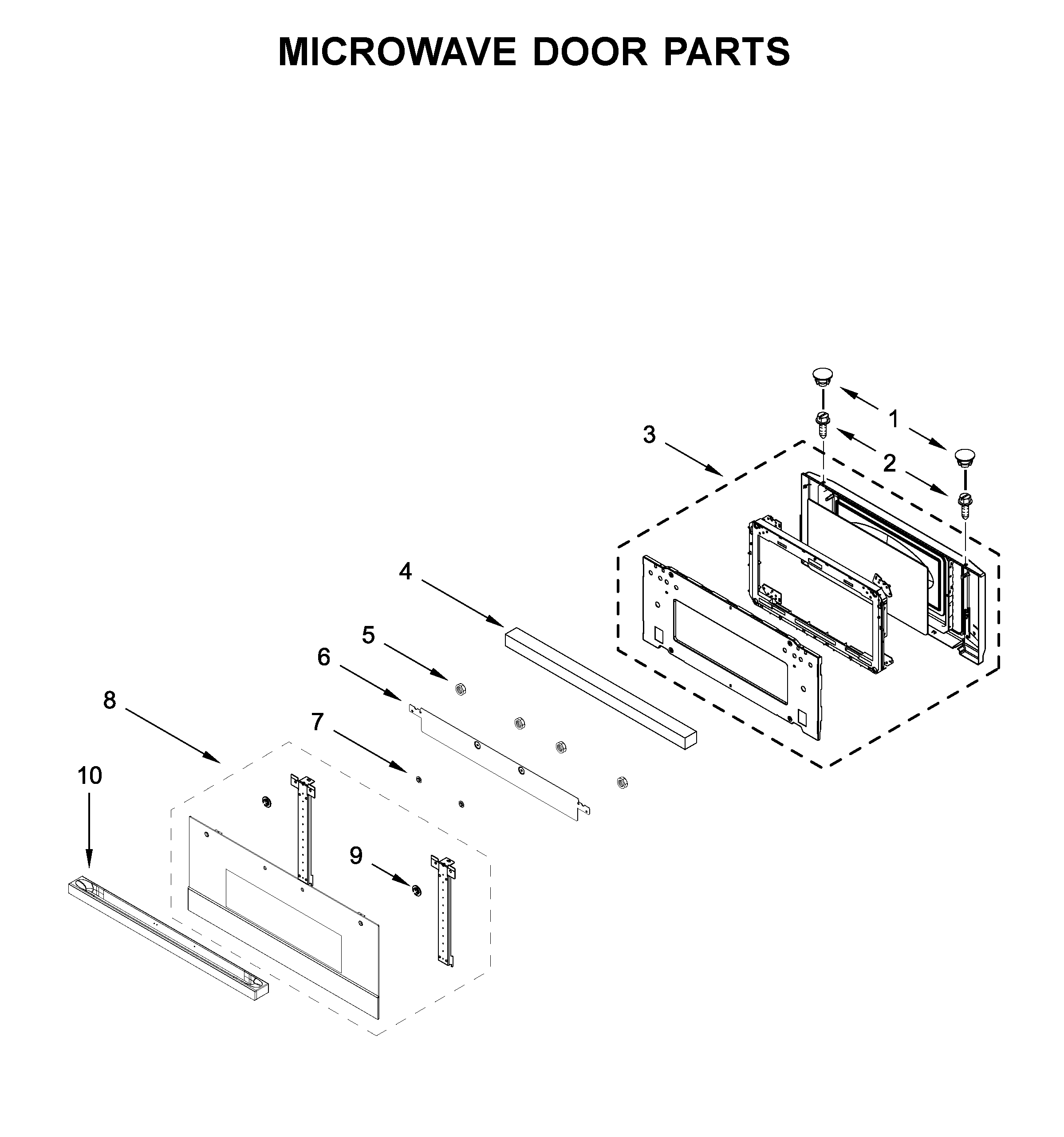 Jenn-Air JMC2427IM03 microwave door parts diagram