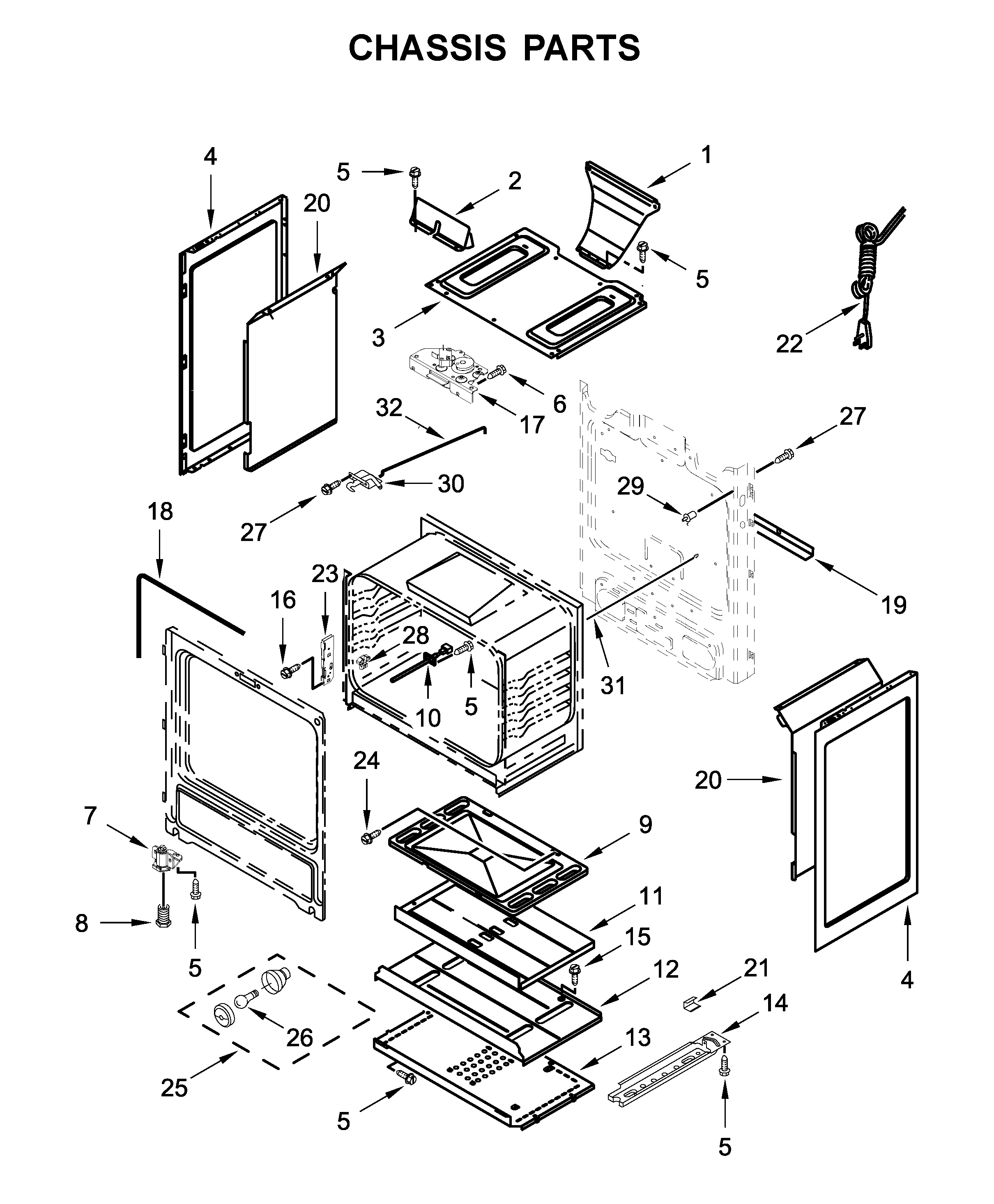 Amana AGR6603SFS3 chassis parts diagram