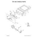 Whirlpool WED7590FW1 top and console parts diagram