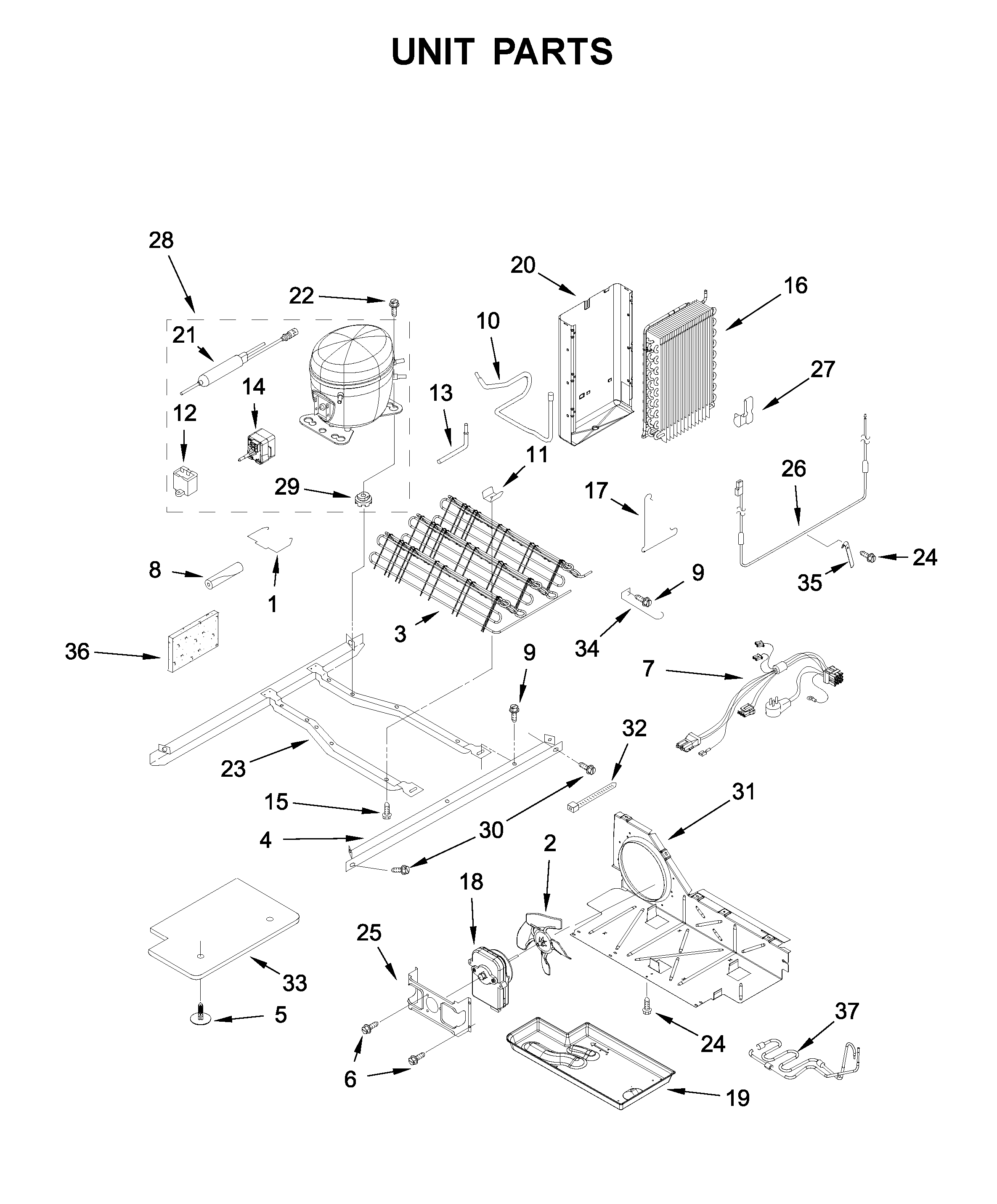 Whirlpool WRS315SNHW03 unit parts diagram