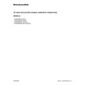 KitchenAid KODE500EWH05 cover sheet diagram