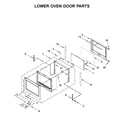 KitchenAid KODE500EWH05 lower oven door parts diagram