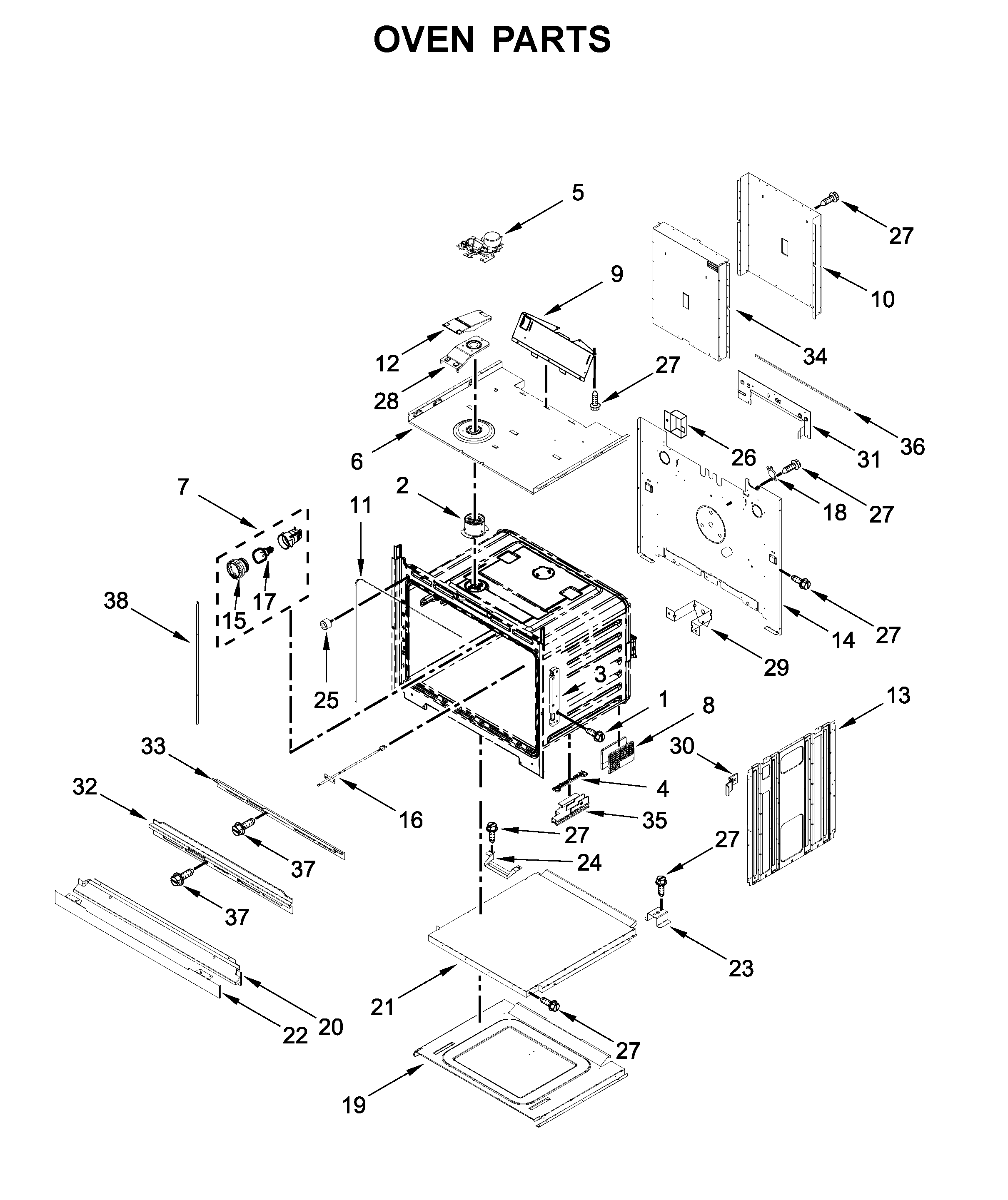 Whirlpool WOD51EC0HB02 oven parts diagram