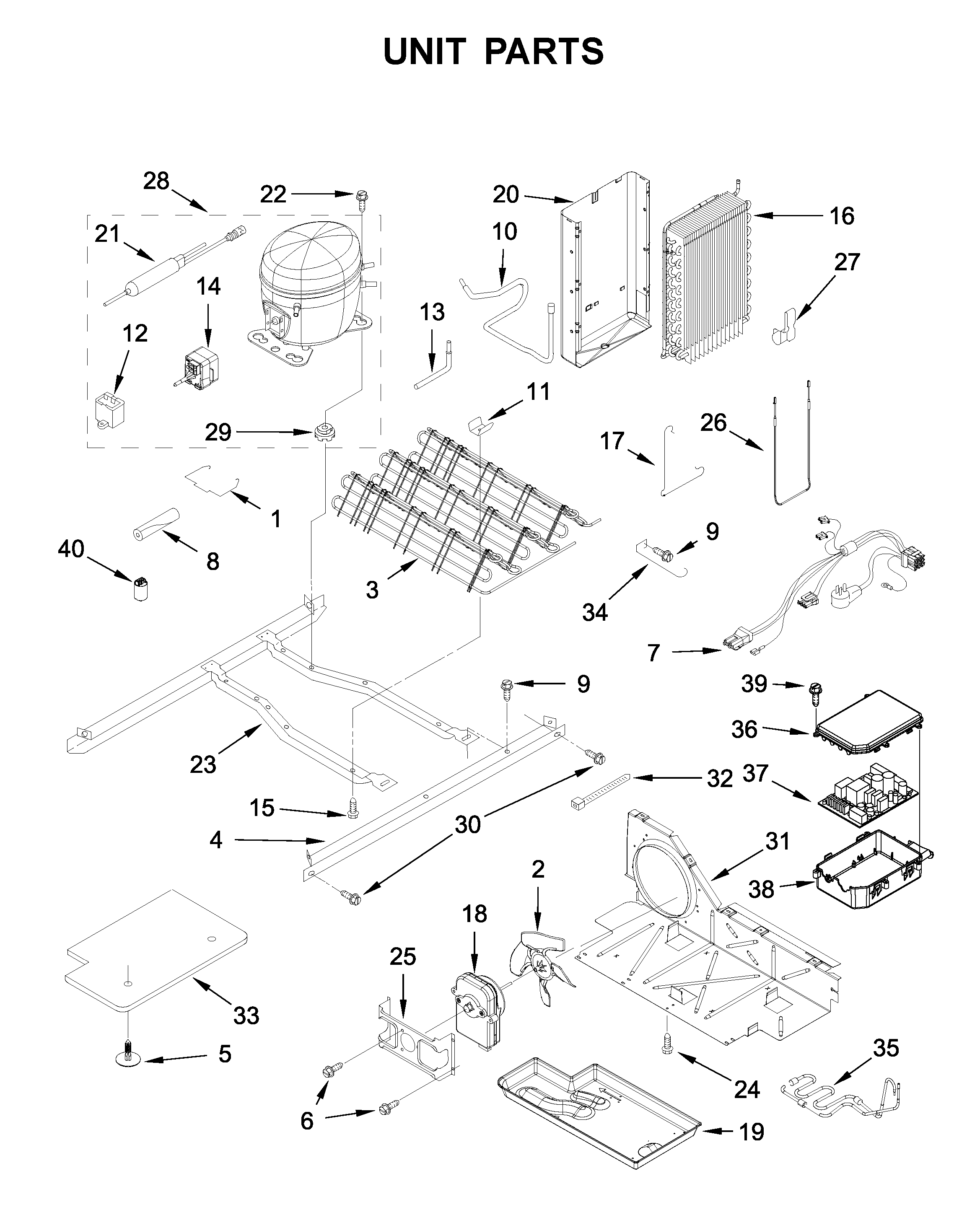 Whirlpool 5WRS315NHM00 unit parts diagram