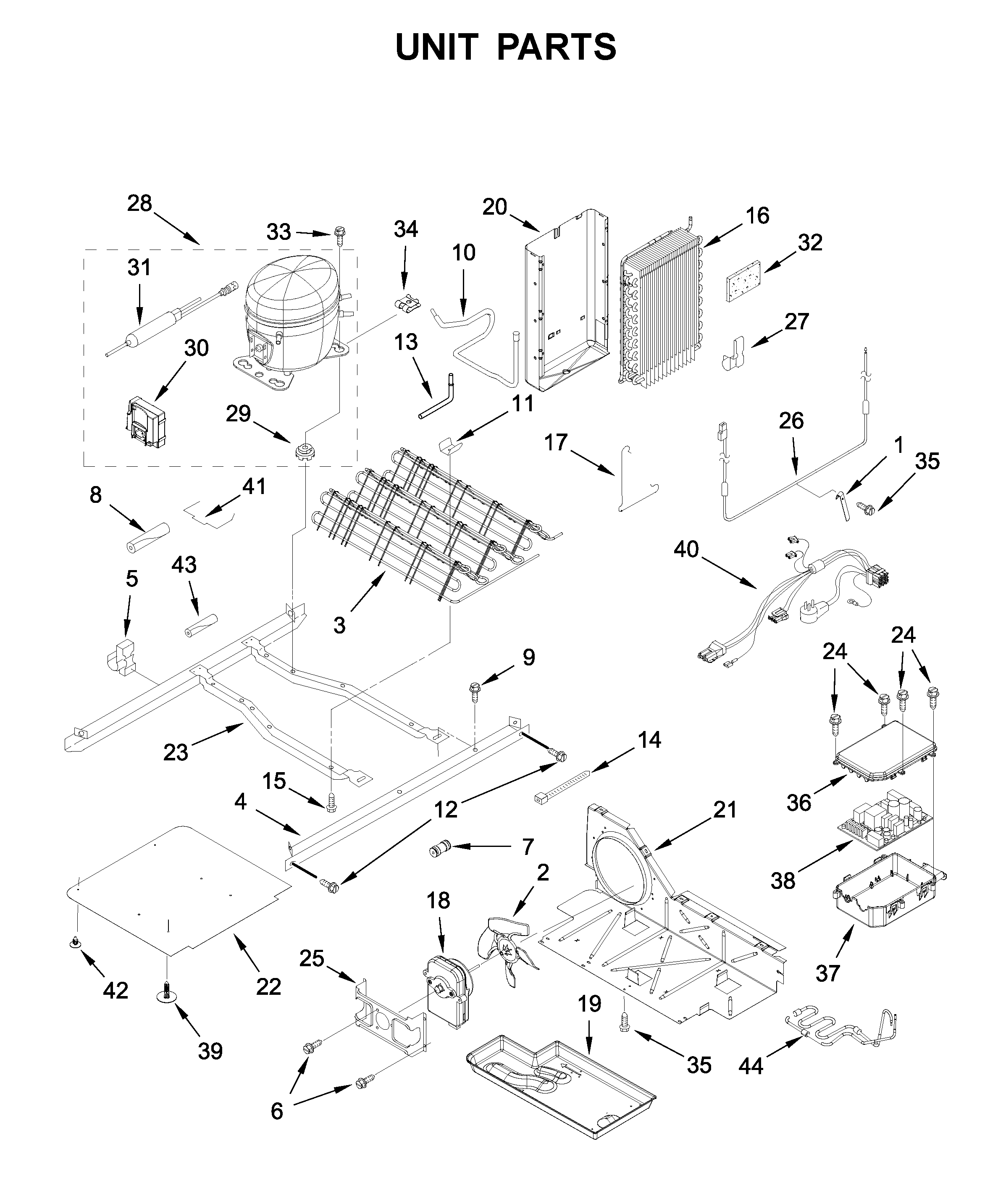 Whirlpool WRS335SDHW03 unit parts diagram
