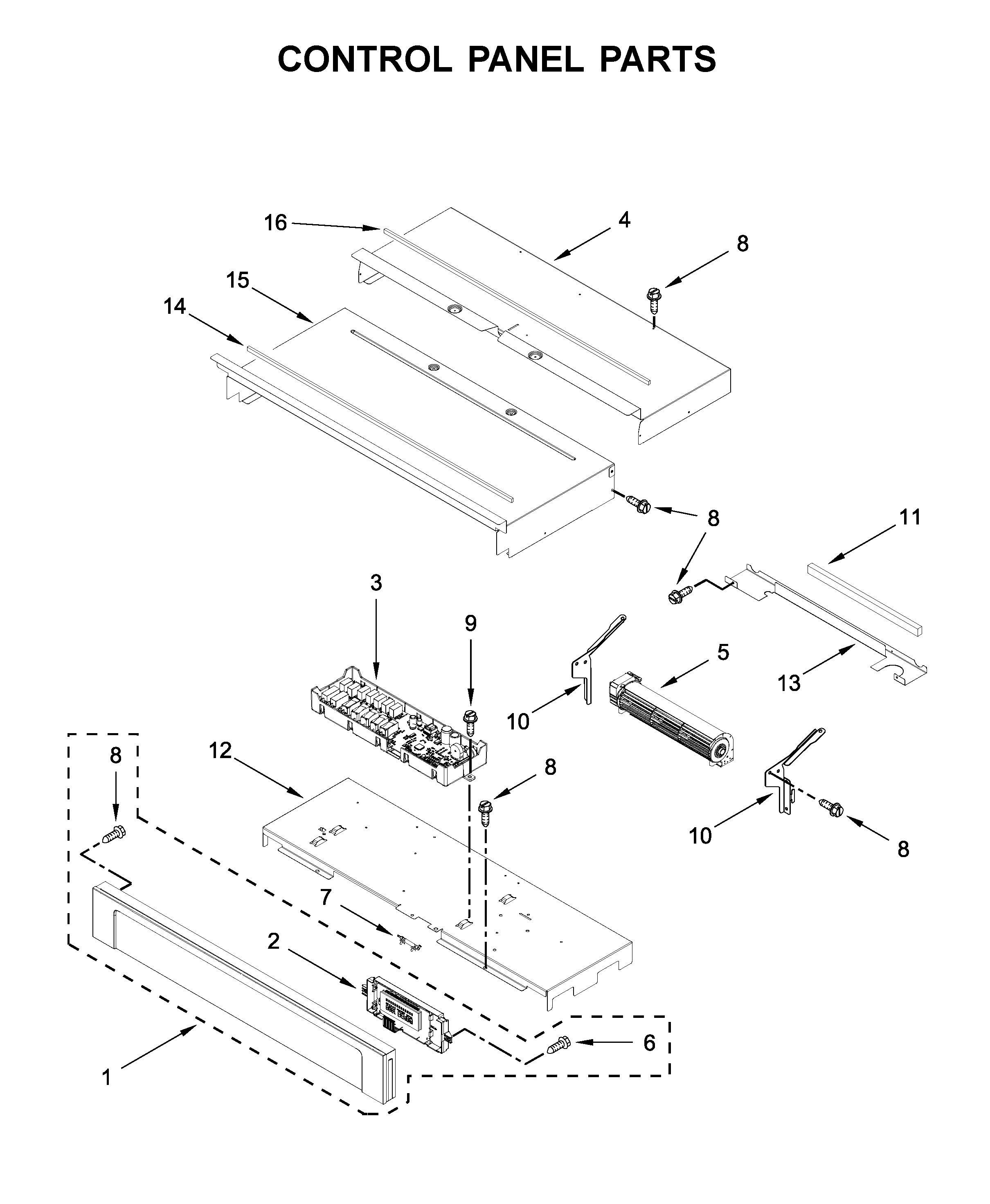 Maytag MEW9527FZ04 control panel parts diagram