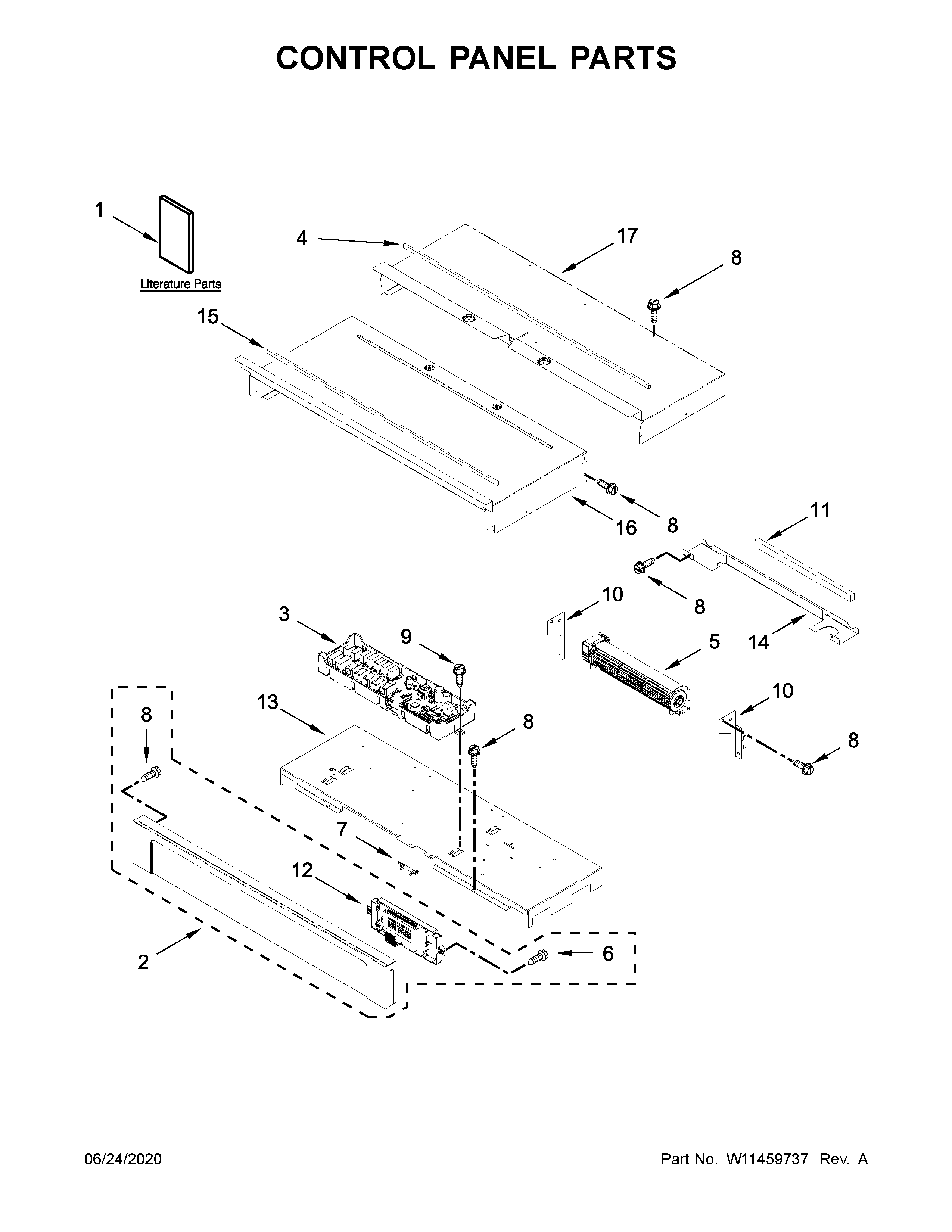Maytag MEW9530FZ04 control panel parts diagram