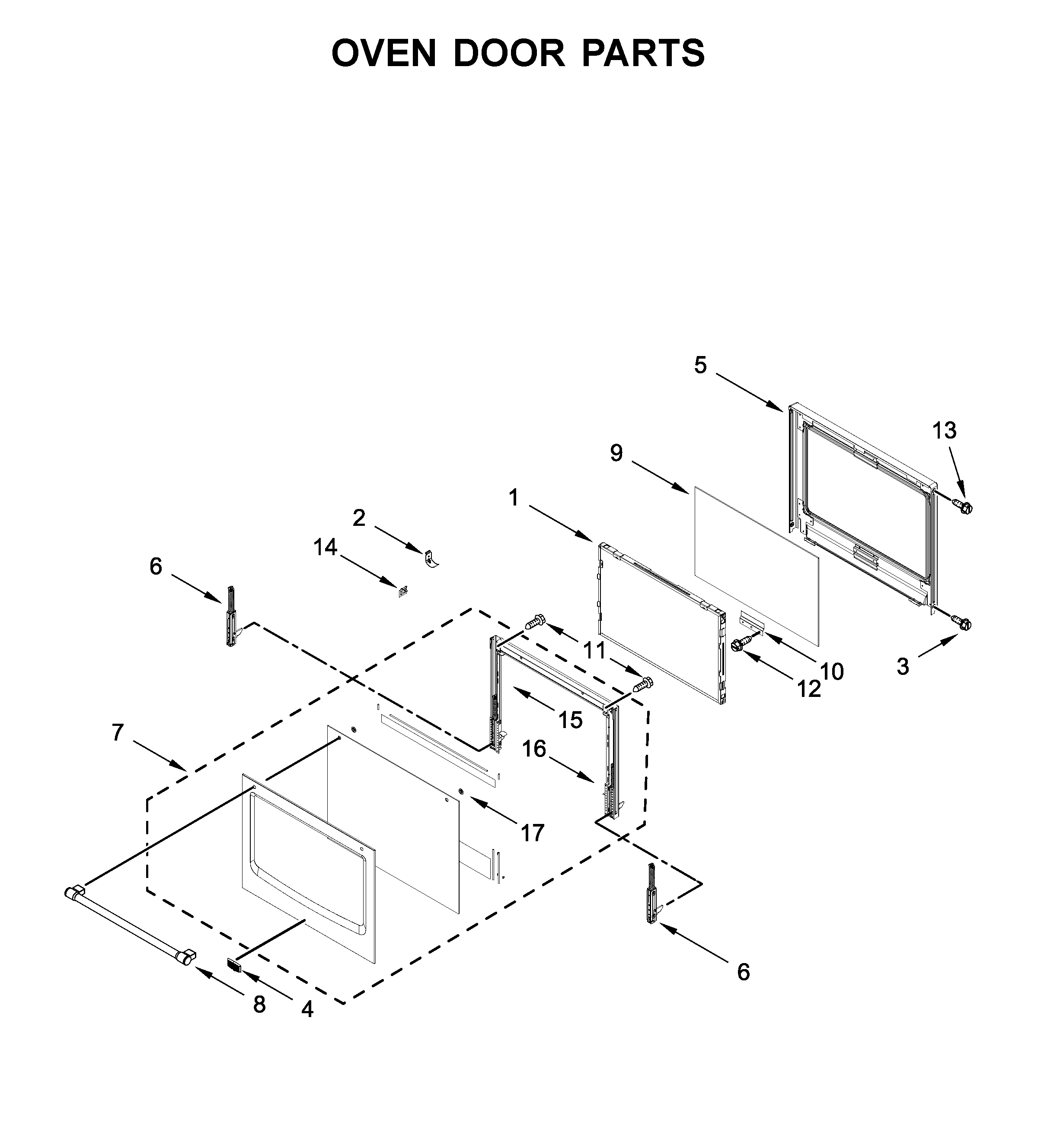 Maytag MEW9530FZ04 oven door parts diagram