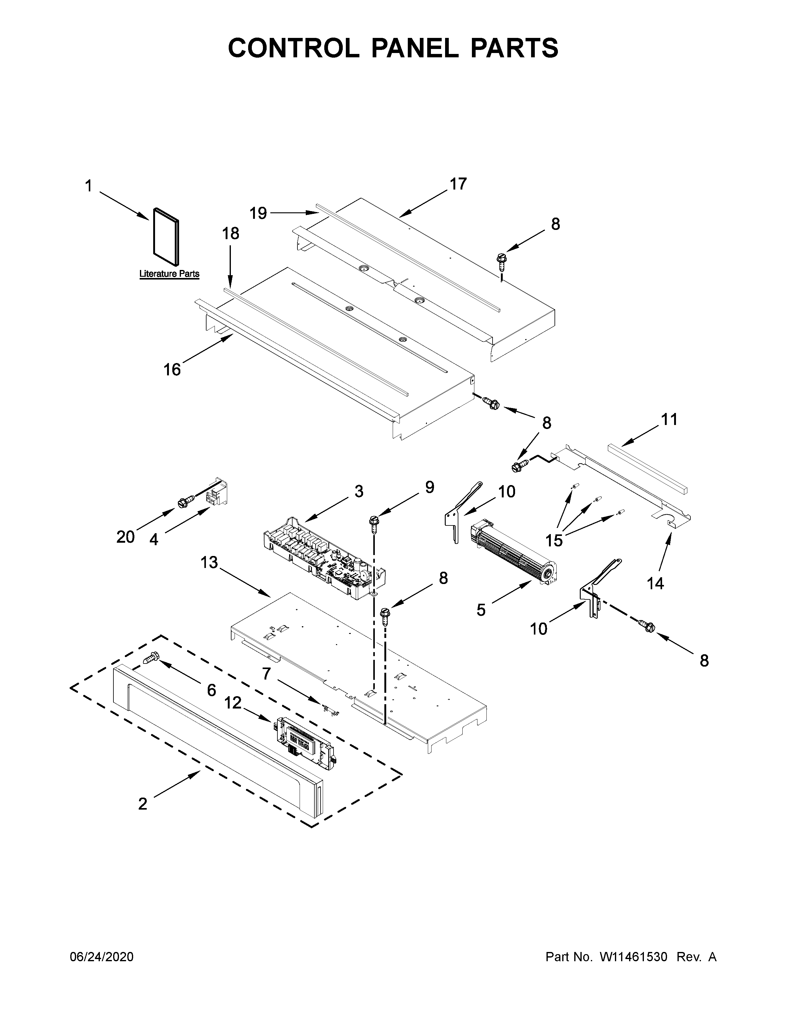 Maytag MEW9630FZ04 control panel parts diagram