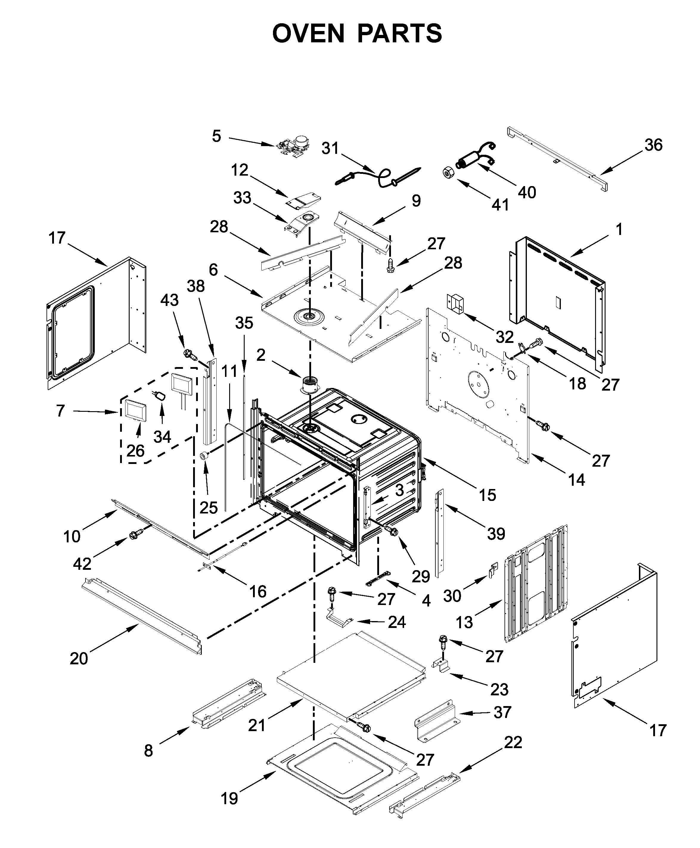 KitchenAid KOCE507EBL11 oven parts diagram