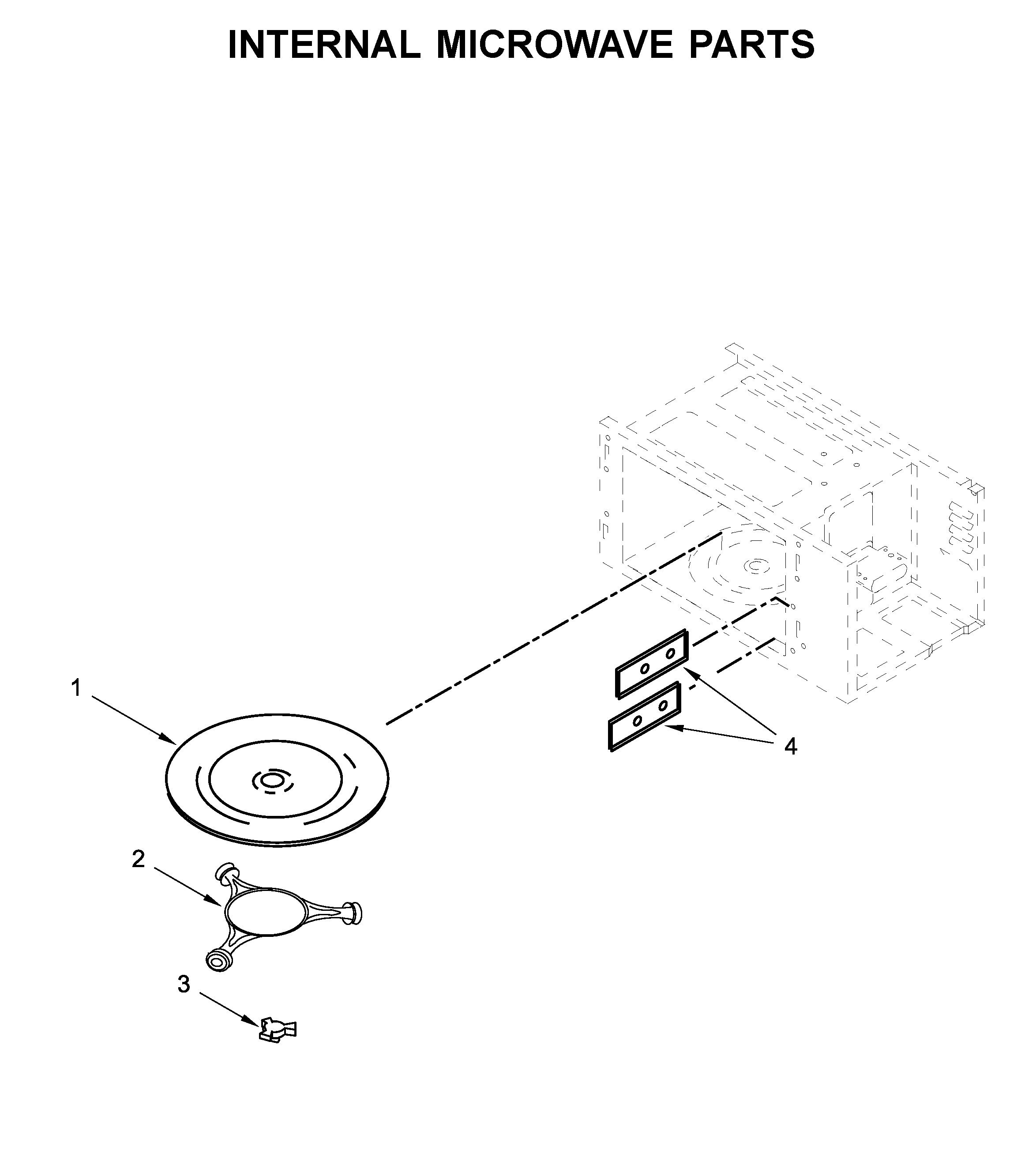 Whirlpool WOC54EC7HS04 internal microwave parts diagram