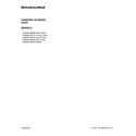 KitchenAid 7KSB4027MPA0 cover sheet diagram