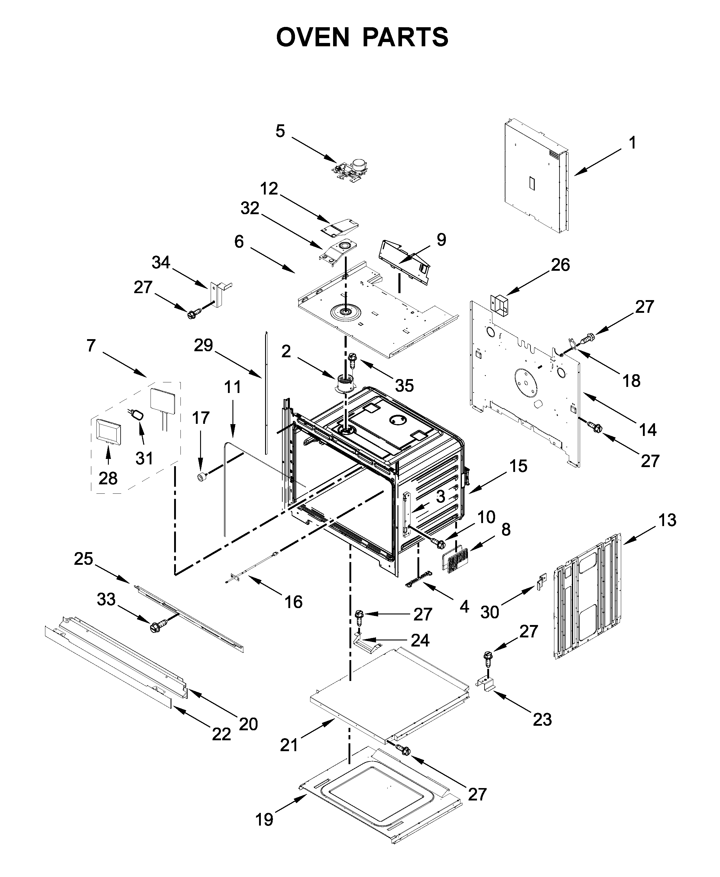 KitchenAid KOST107ESS04 oven parts diagram