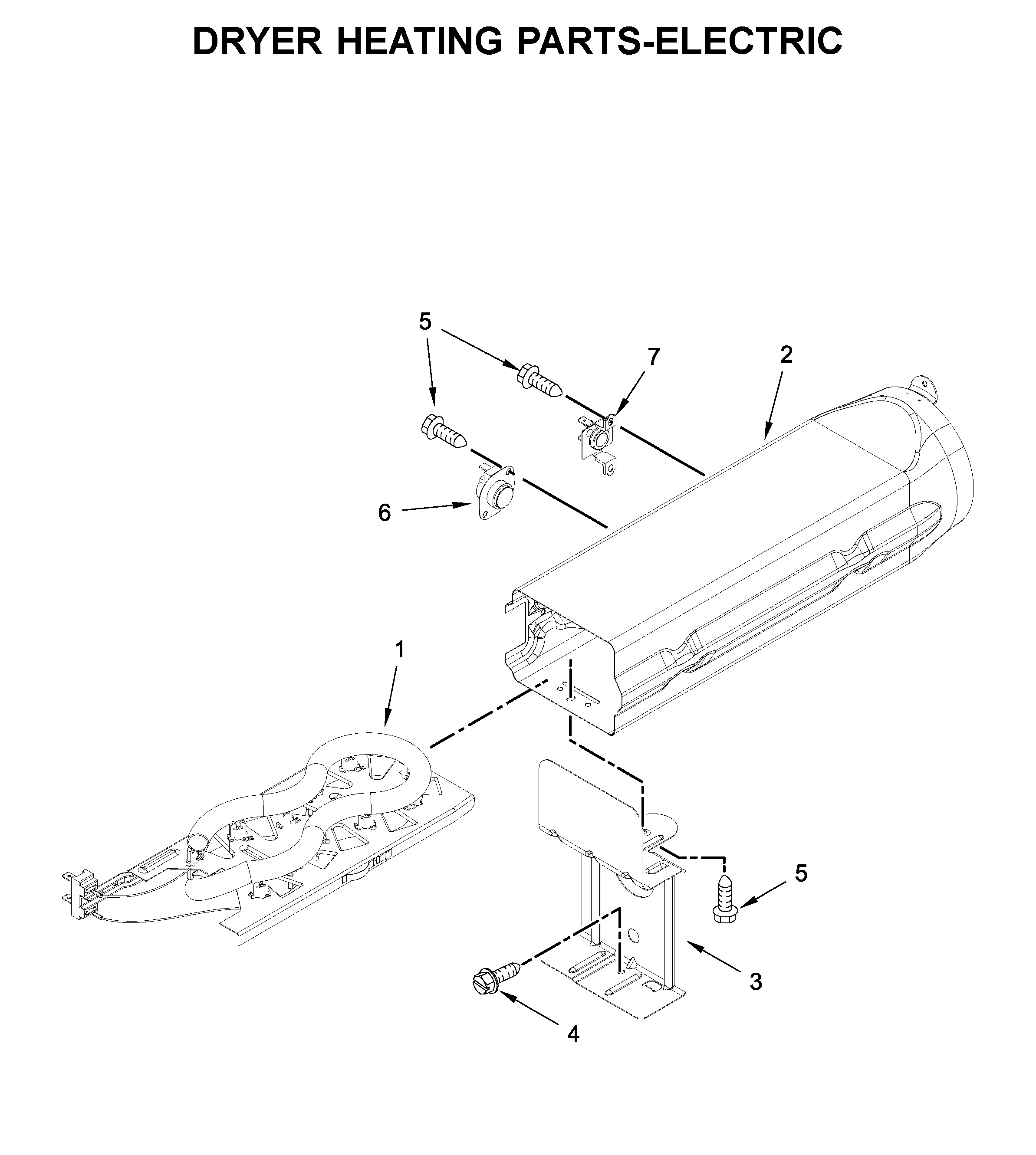 Maytag MED6230RHW1 dryer heating parts-electric diagram