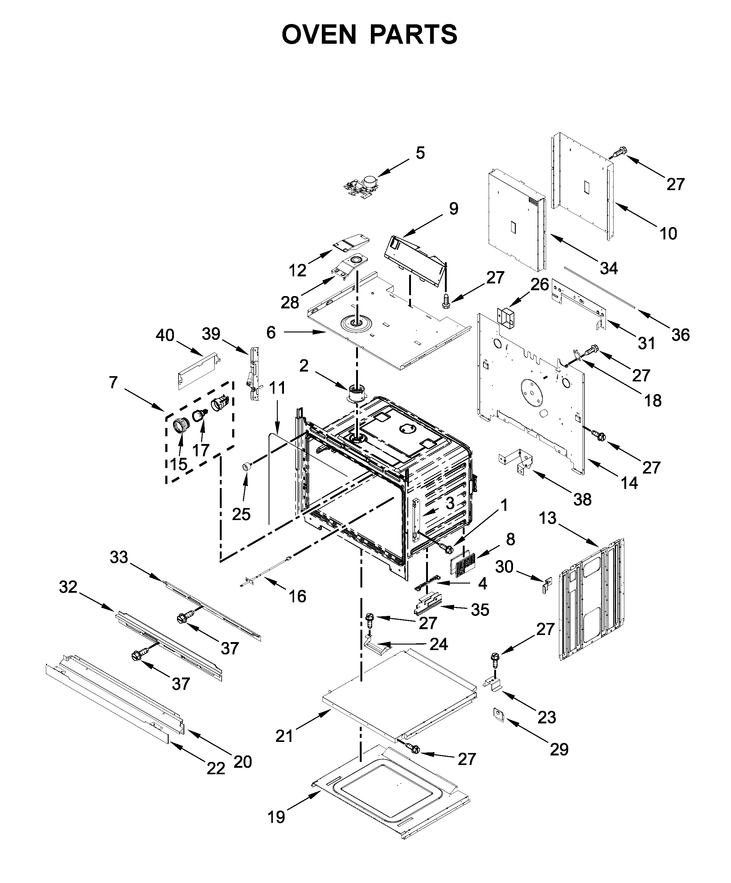 Whirlpool WOD77EC7HS02 oven parts diagram