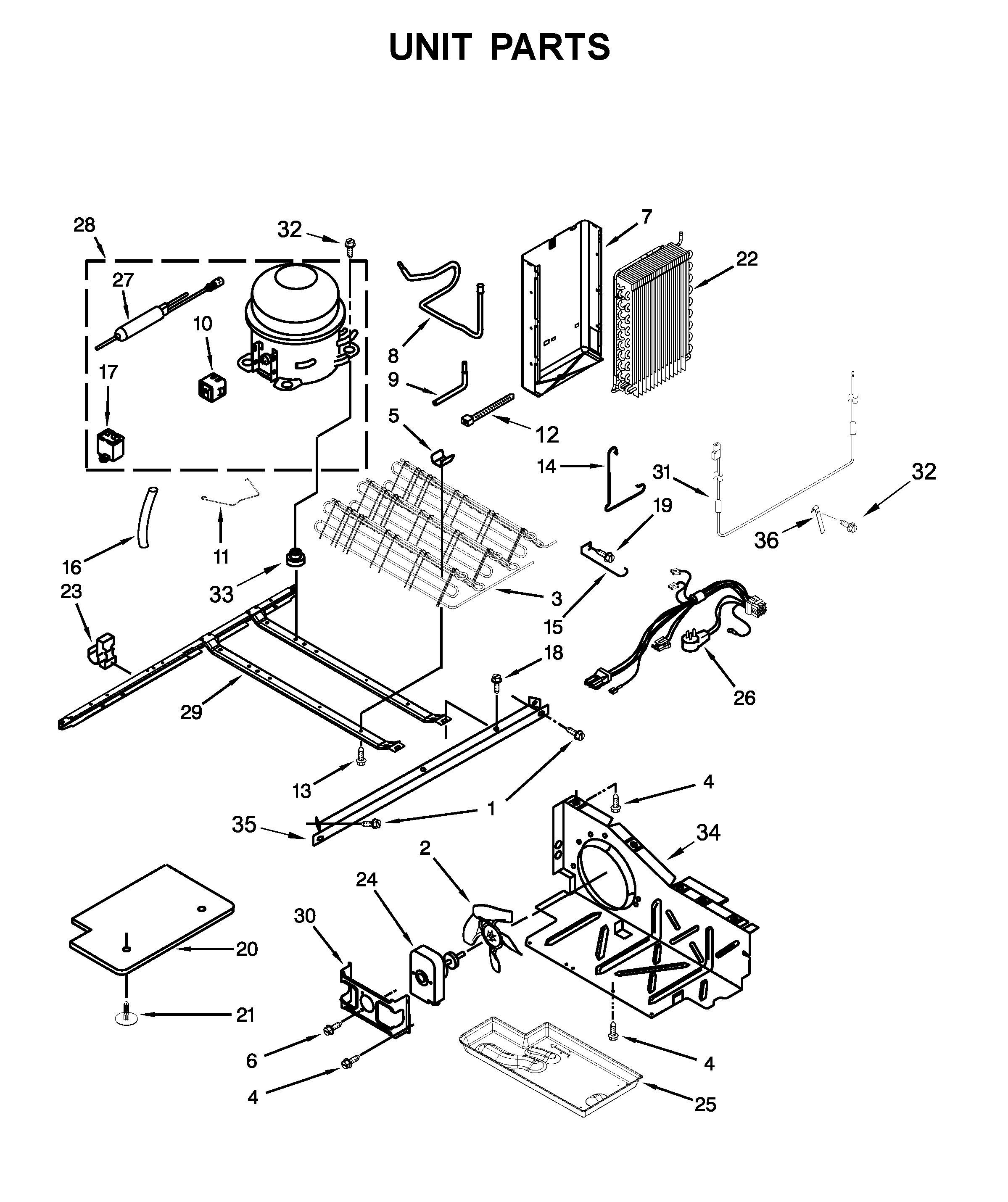 Whirlpool WRS322FNAW00 unit parts diagram