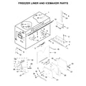 KitchenAid KBFN502ESS02 freezer liner and icemaker parts diagram