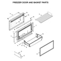 KitchenAid KBFN502ESS02 freezer door and basket parts diagram