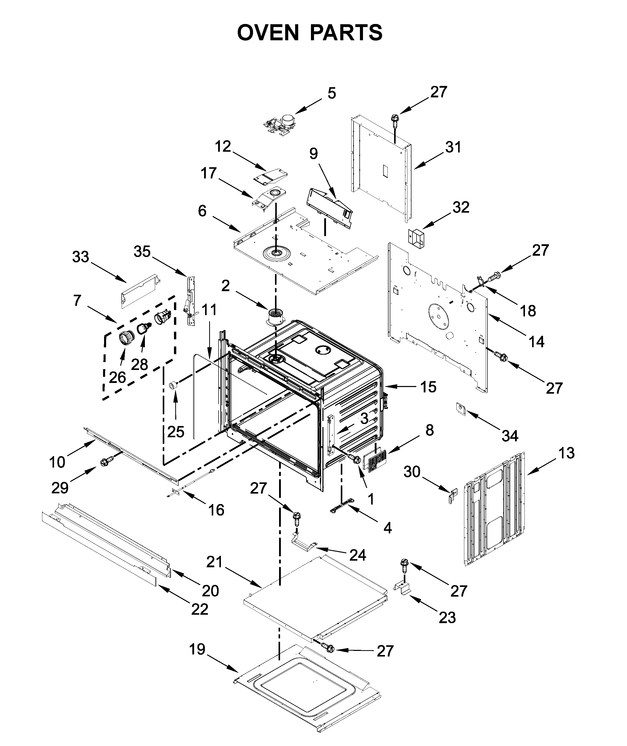Whirlpool WOS72EC0HV02 oven parts diagram