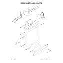 Whirlpool WDTA50SAKV0 door and panel parts diagram