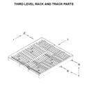 Whirlpool WDTA50SAKV0 third level rack and track parts diagram