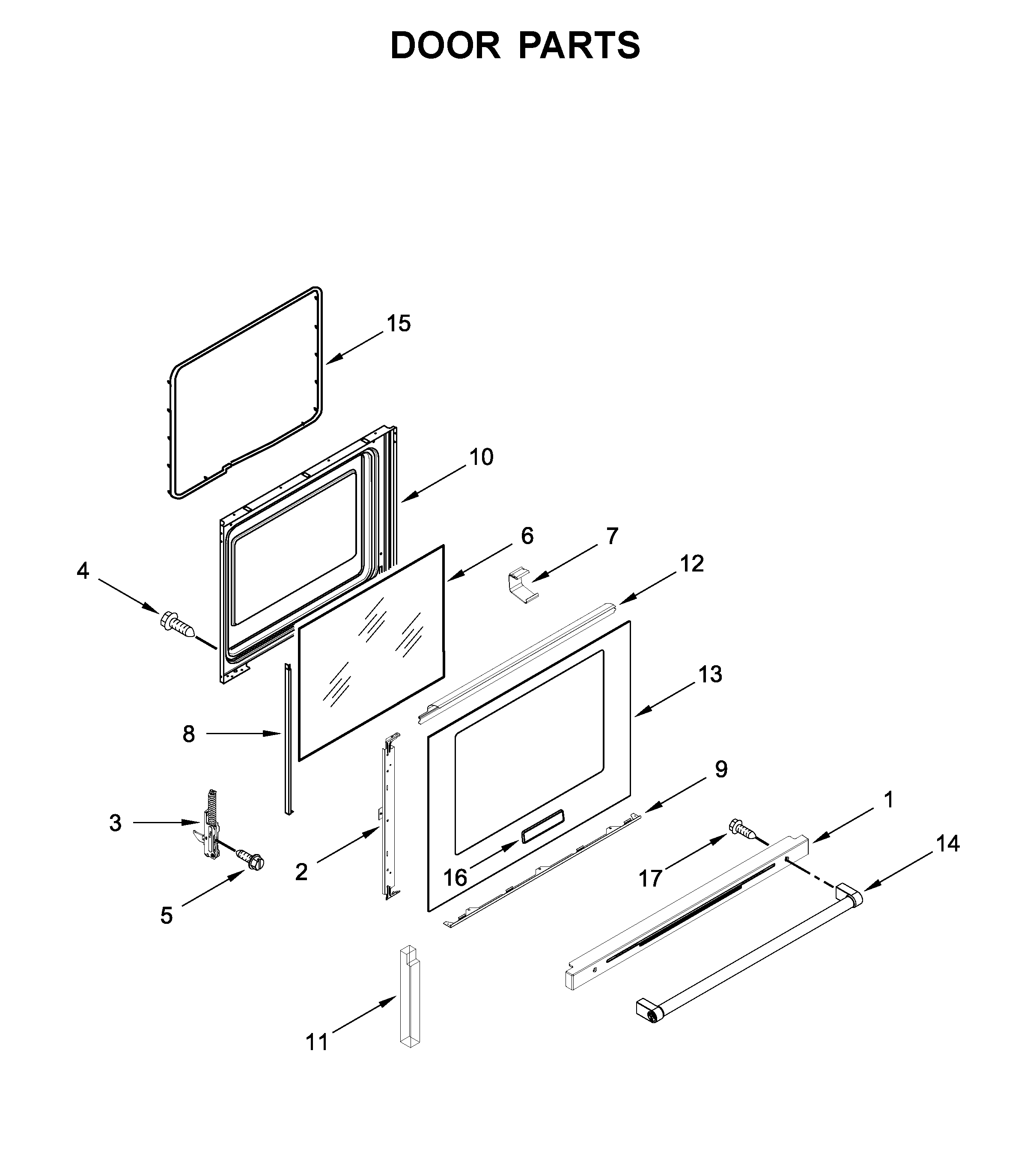 KitchenAid YKFEG500EWH4 door parts diagram
