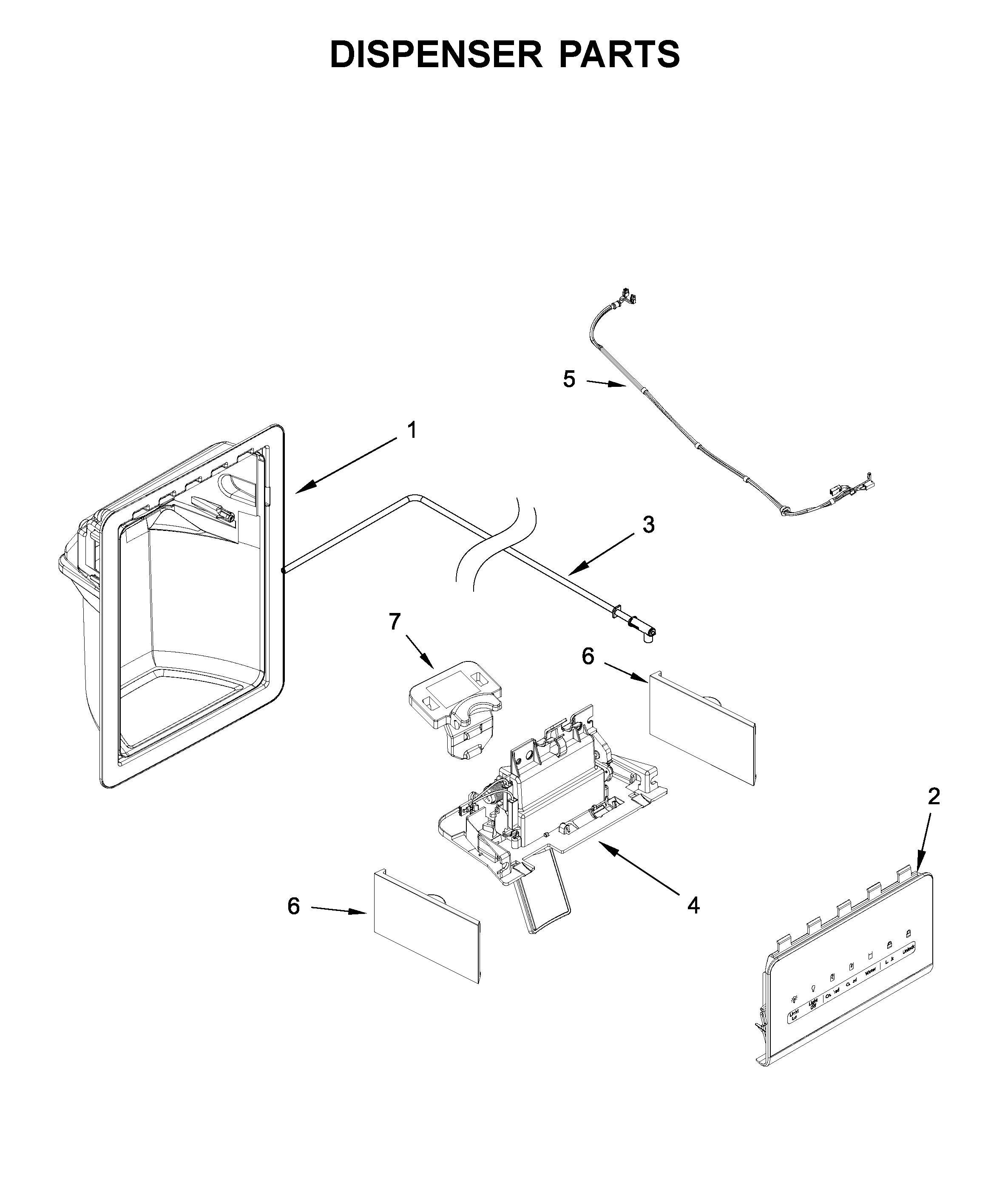 Whirlpool WRS331SDHM03 dispenser parts diagram