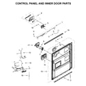 KitchenAid KDTE204KBL0 control panel and inner door parts diagram