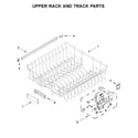 KitchenAid KDTE204KBL0 upper rack and track parts diagram